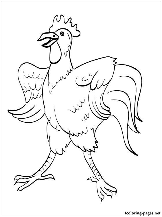 Rooster | Coloring Page for Kids