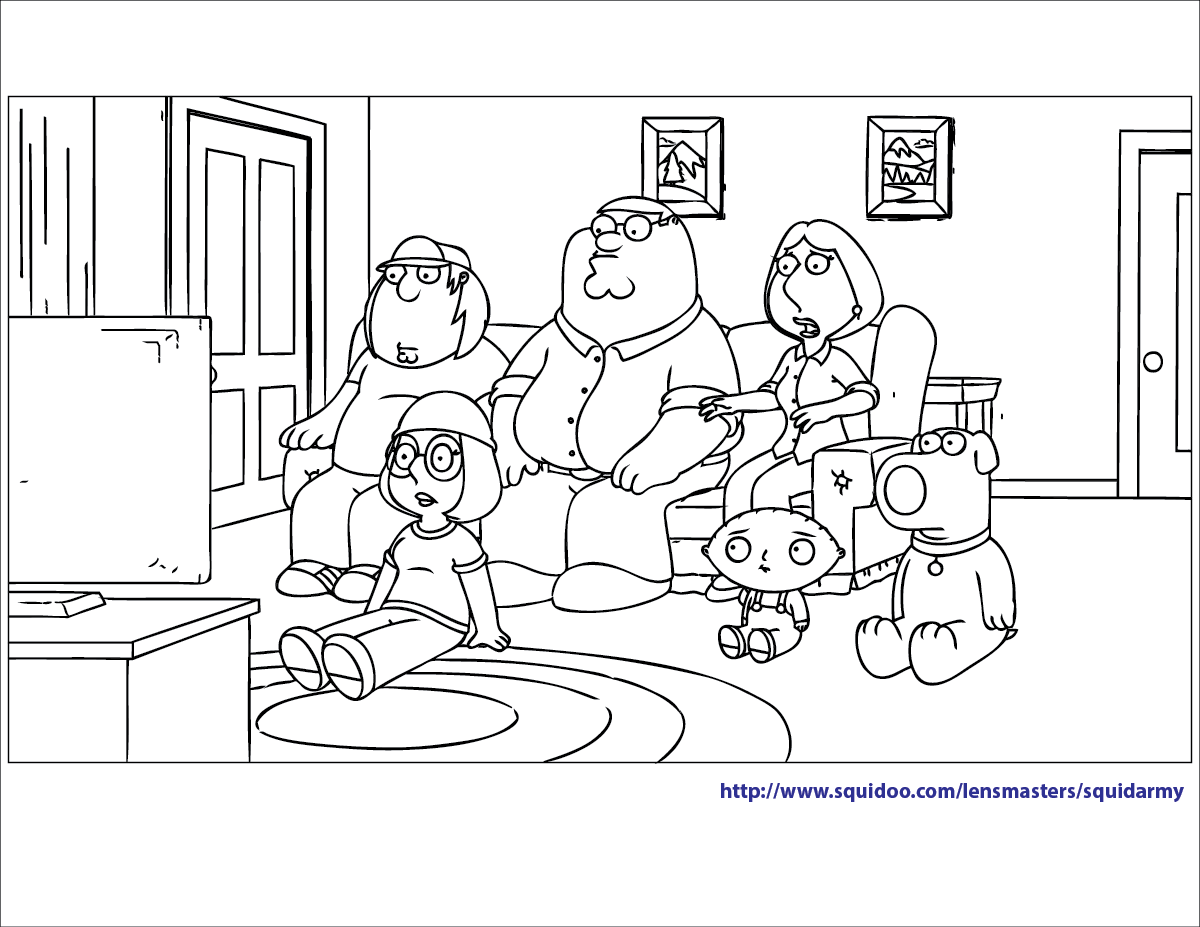 Family Guy Printable | Coloring Pages for Kids and for Adults
