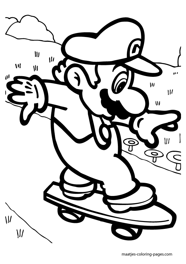 Printable Super Mario Coloring Pages |Free coloring on Clipart Library