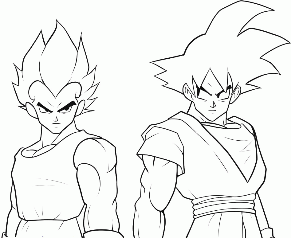 vegeta coloring pages | High Quality Coloring Pages