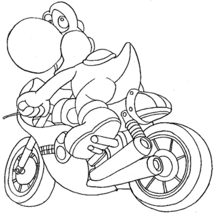 Printable Mario Kart Coloring Pages |Free coloring on Clipart Library
