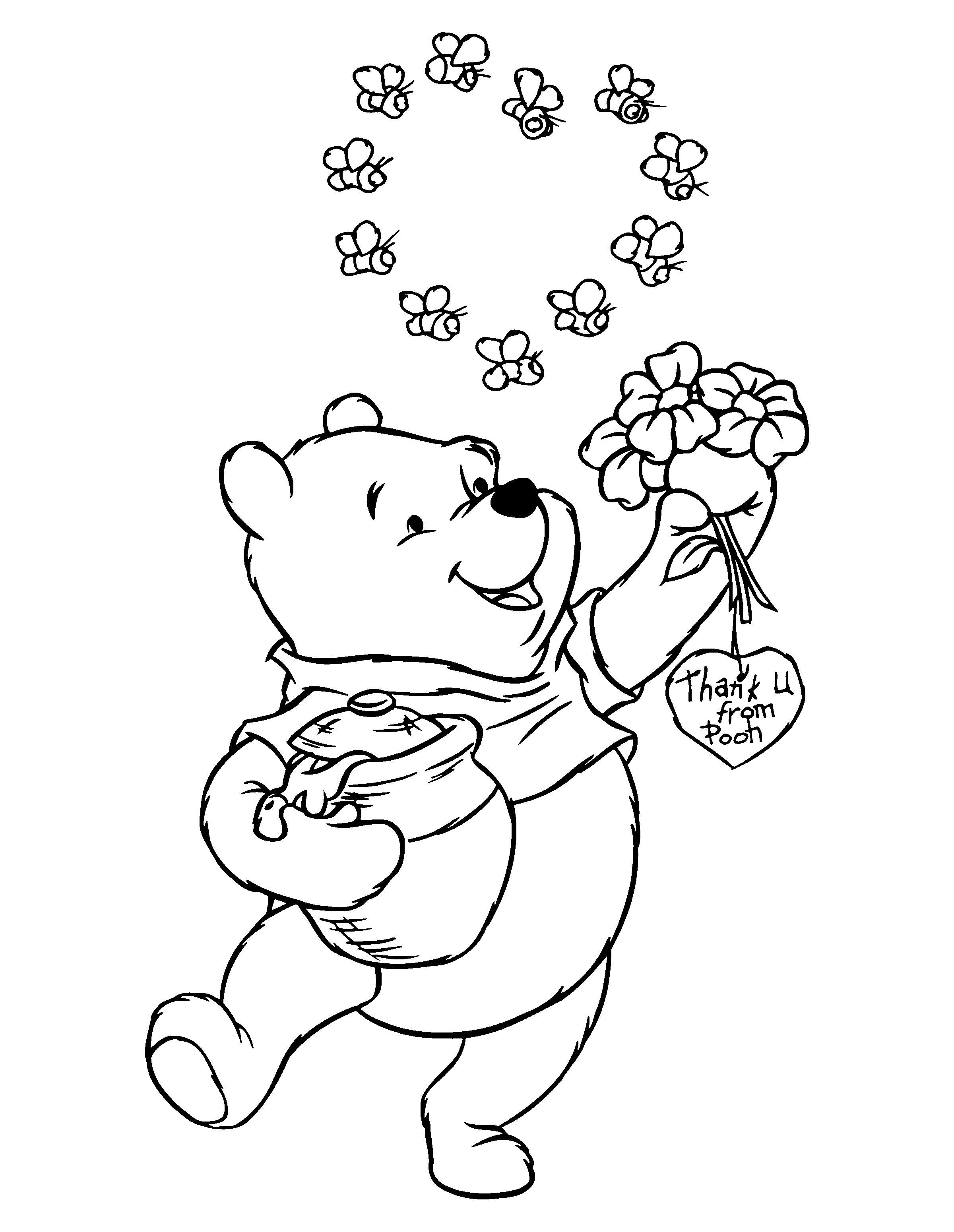 Free Coloring Pages Winnie The Pooh Classic, Download Free Coloring