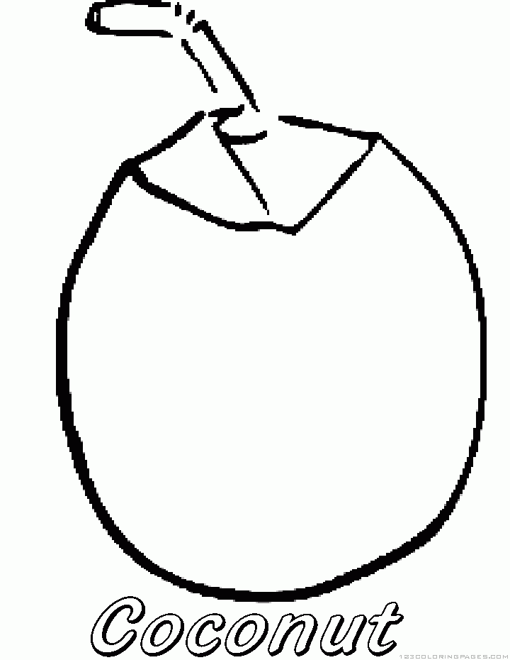 Coconut Coloring Pages