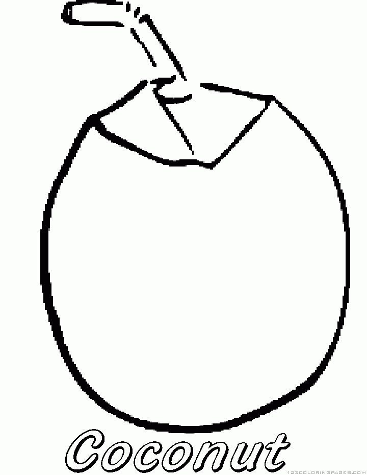 Free Coconut Coloring Page Download Free Coconut Coloring Page Png
