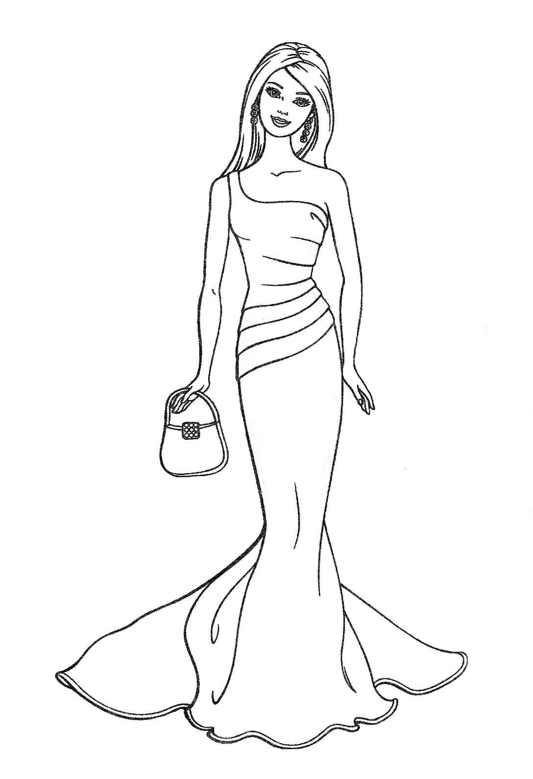 free fashion girl coloring pages