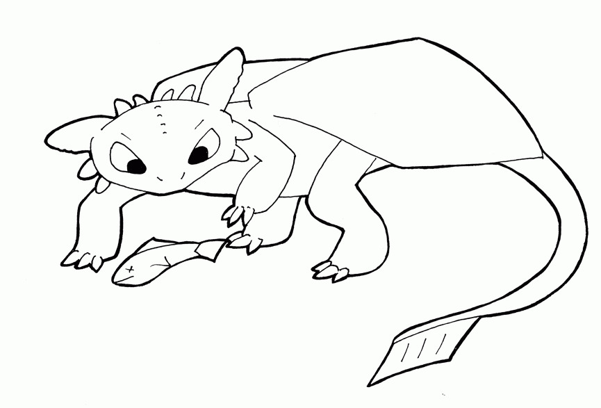 Free Baby Toothless Dragon Coloring Pages, Download Free Baby Toothless