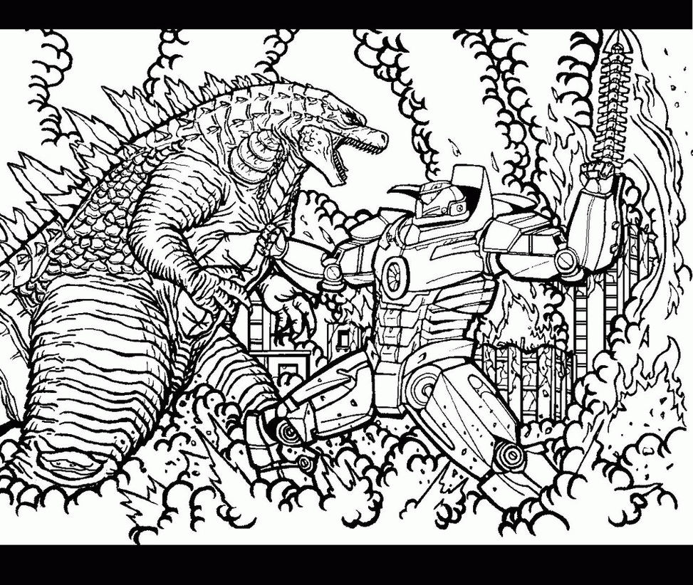 godzilla coloring pages monster