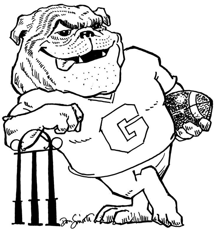 Georgia Bulldog Coloring Page | Coloring Pages for Kids and for Adults