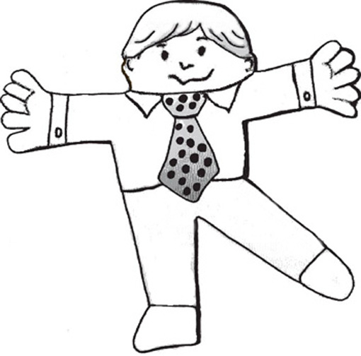 Flat Stanley Template Blank from clipart-library.com