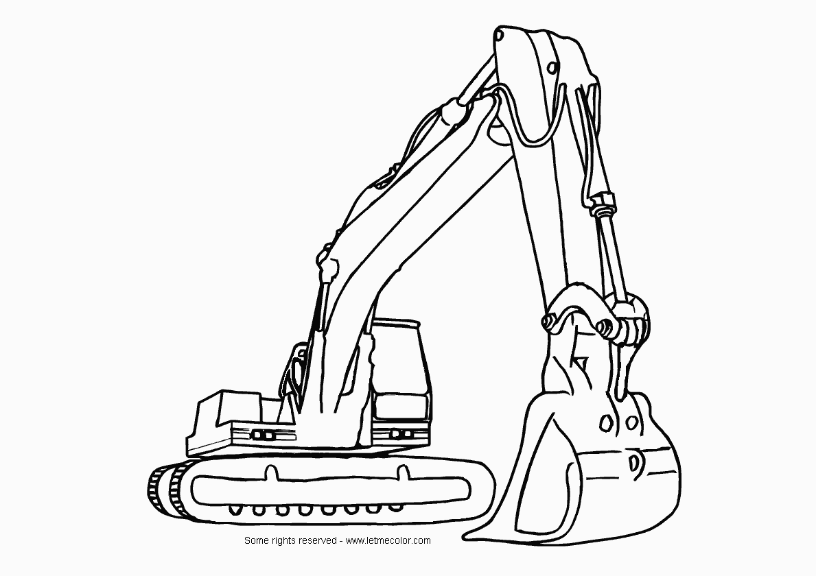 Backhoe Coloring Pages Free Printable | Coloring Pages For All Ages