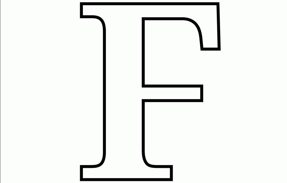 f letter colouring pages - Clip Art Library