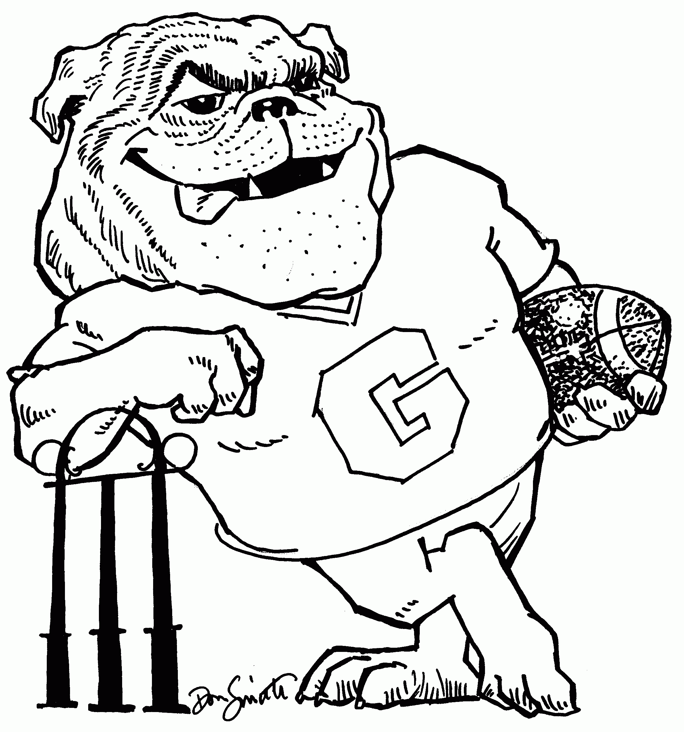  Georgia Bulldogs Coloring Pages - Georgia Bulldogs