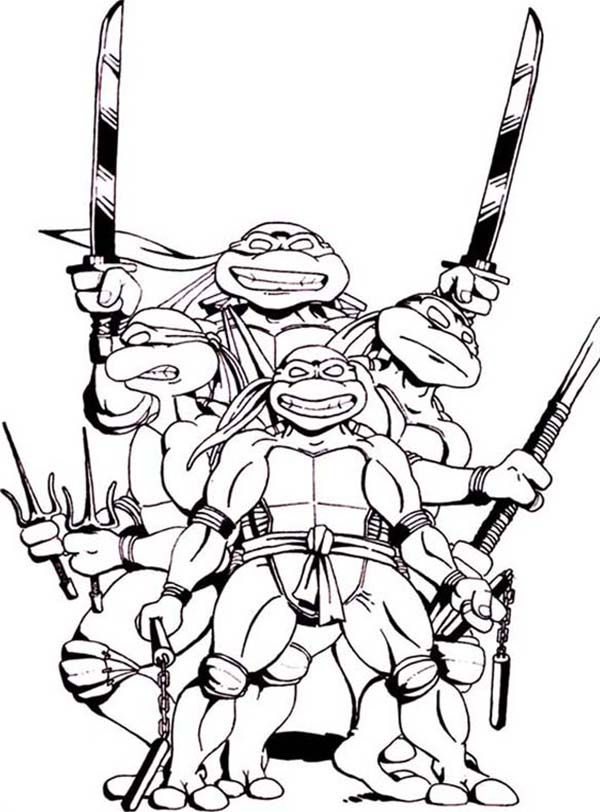Classic Ninja Turtles Coloring Pages | Coloring Pages For All Ages