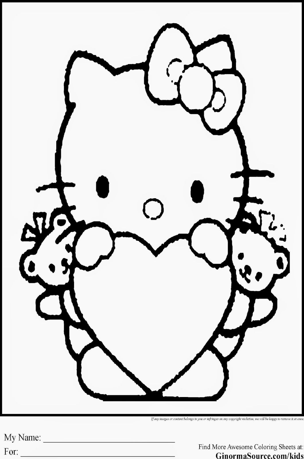 Free Hello Kitty Coloring Pages , Download Free Hello Kitty Coloring