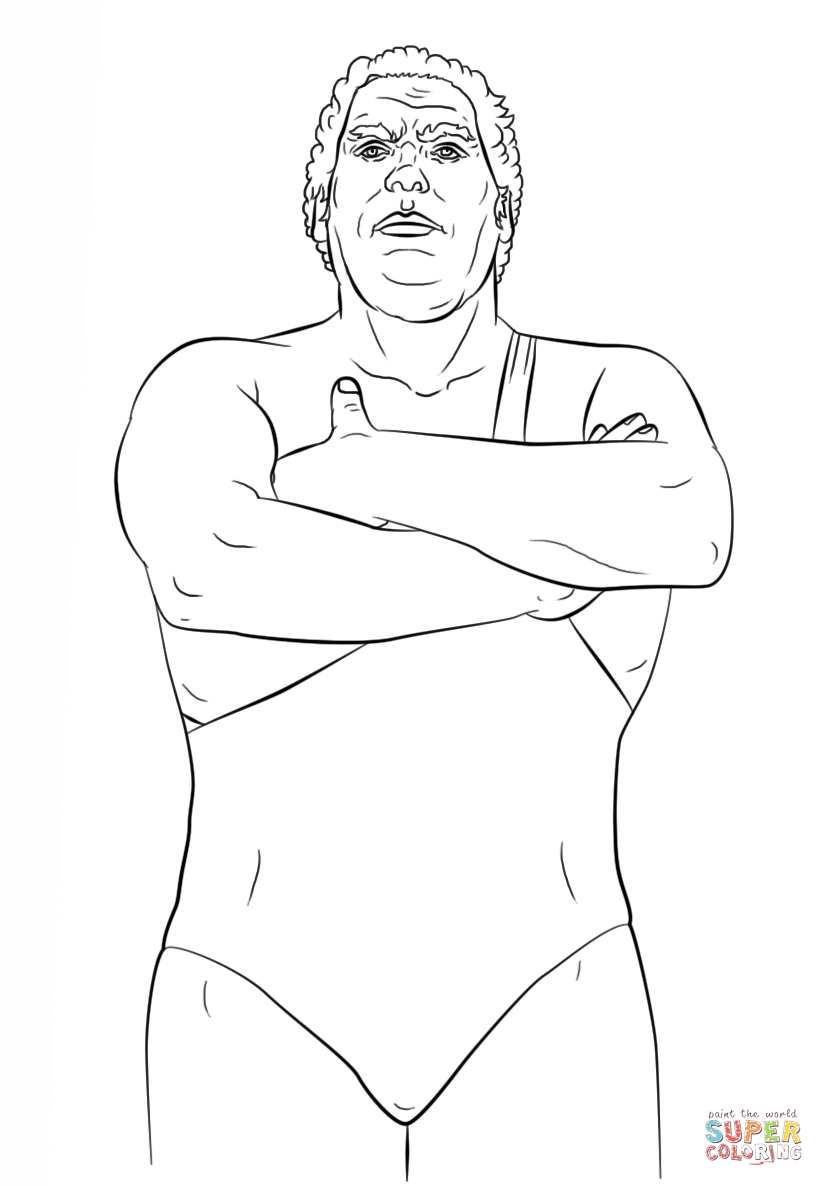 WWE Andre the Giant coloring page | Free Printable Coloring Pages