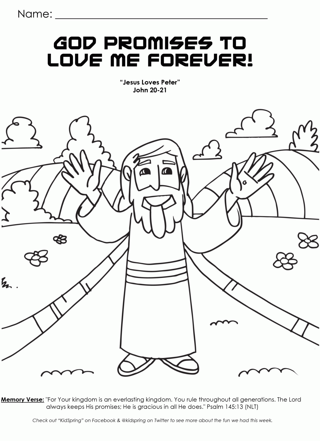 Free Coloring Pages Of God Love Children Sunday School Coloring