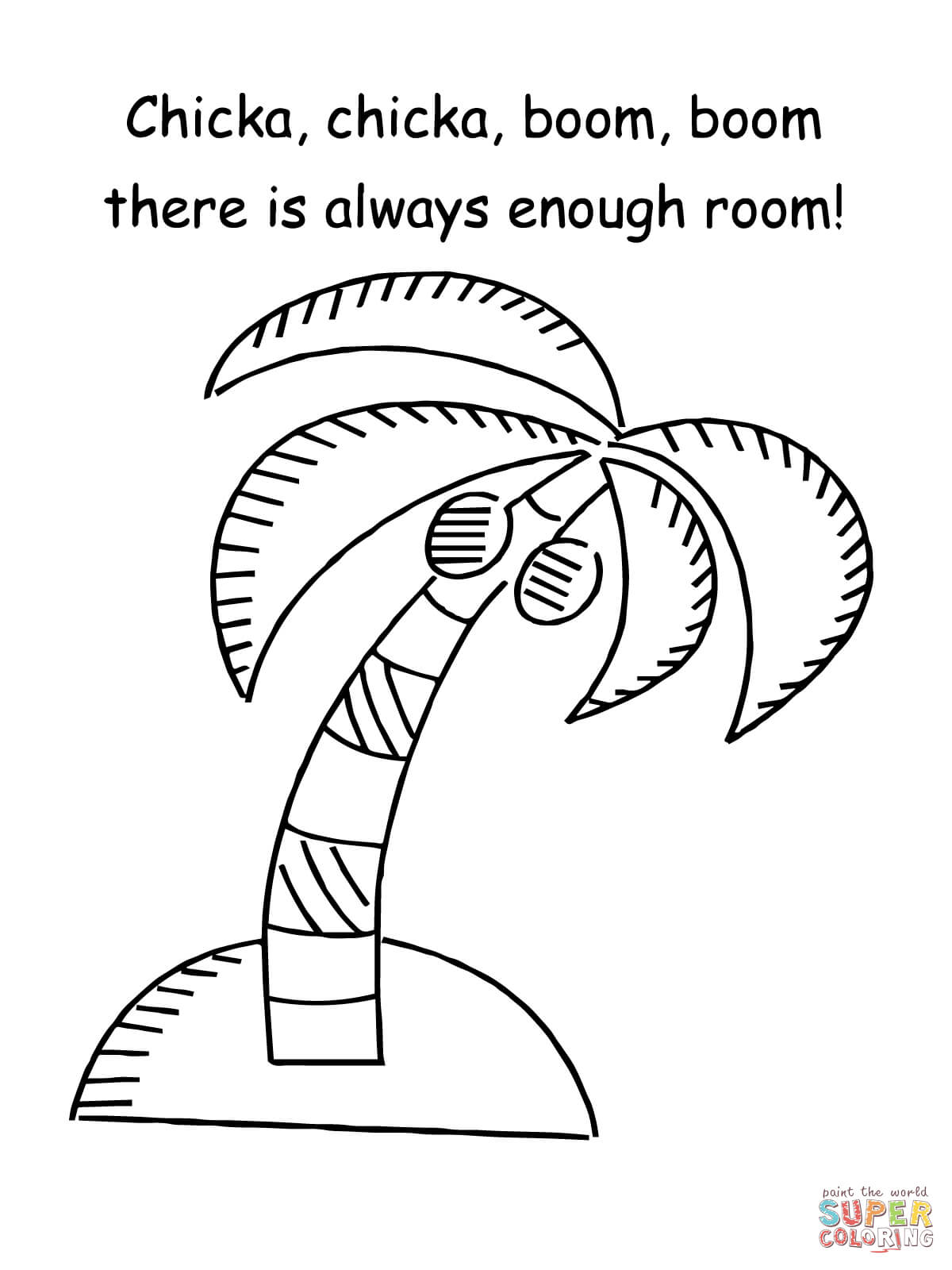 Chicka Chicka Boom Boom There is Always Enough Room coloring page
