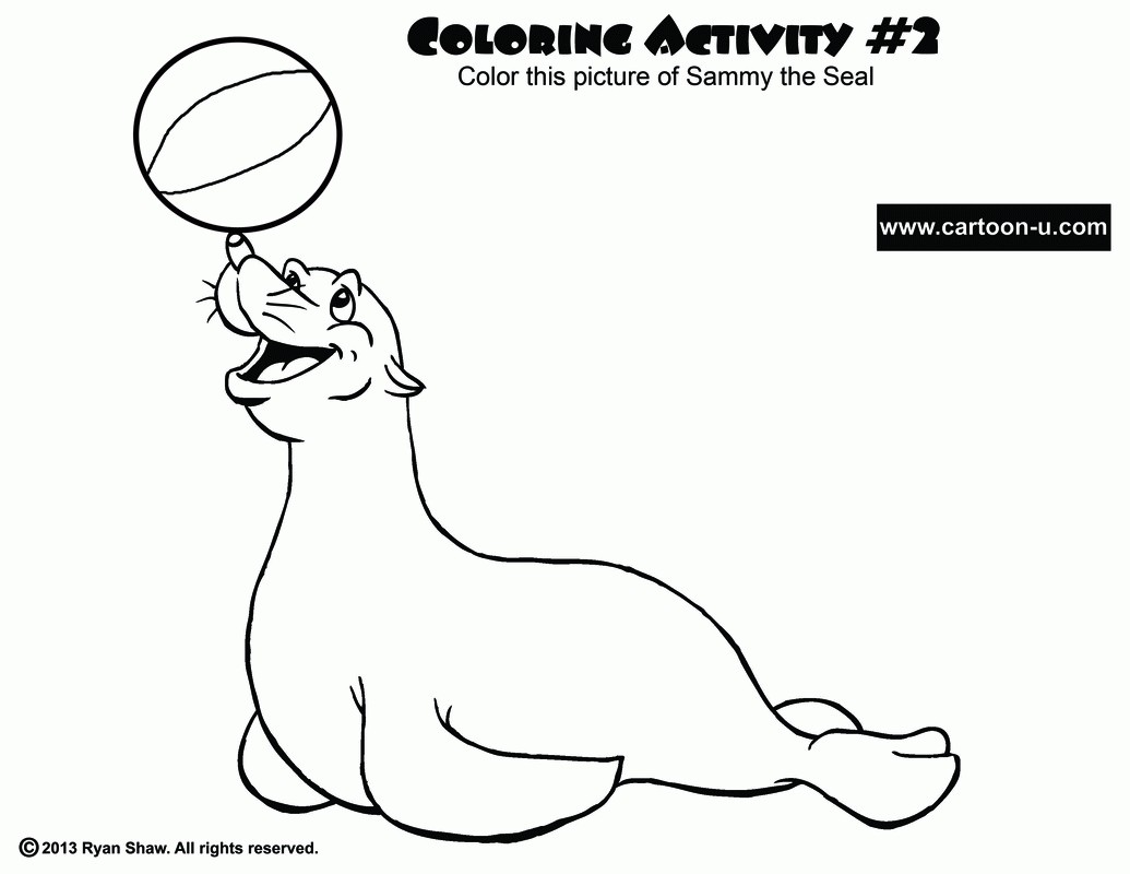 Seal For Kids | Coloring Pages for Kids and for Adults