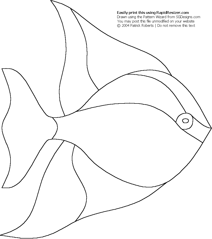 Printable Fish Template | Free Coloring Pages on Masivy World