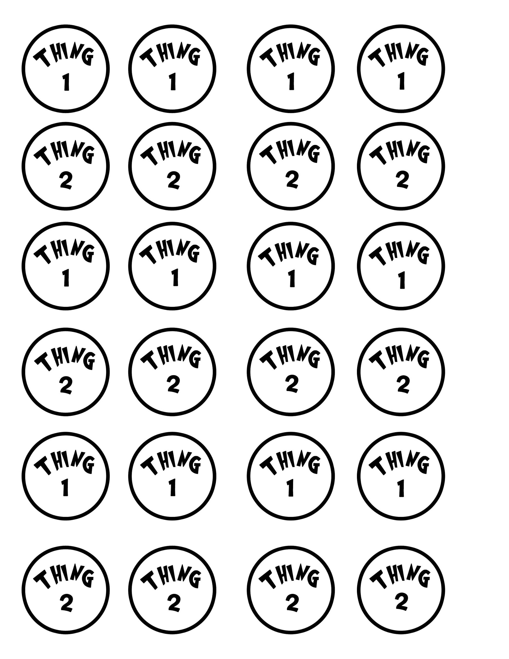  Printable Thing 1 And Thing 2 Face Template Get Your Hands On Amazing 