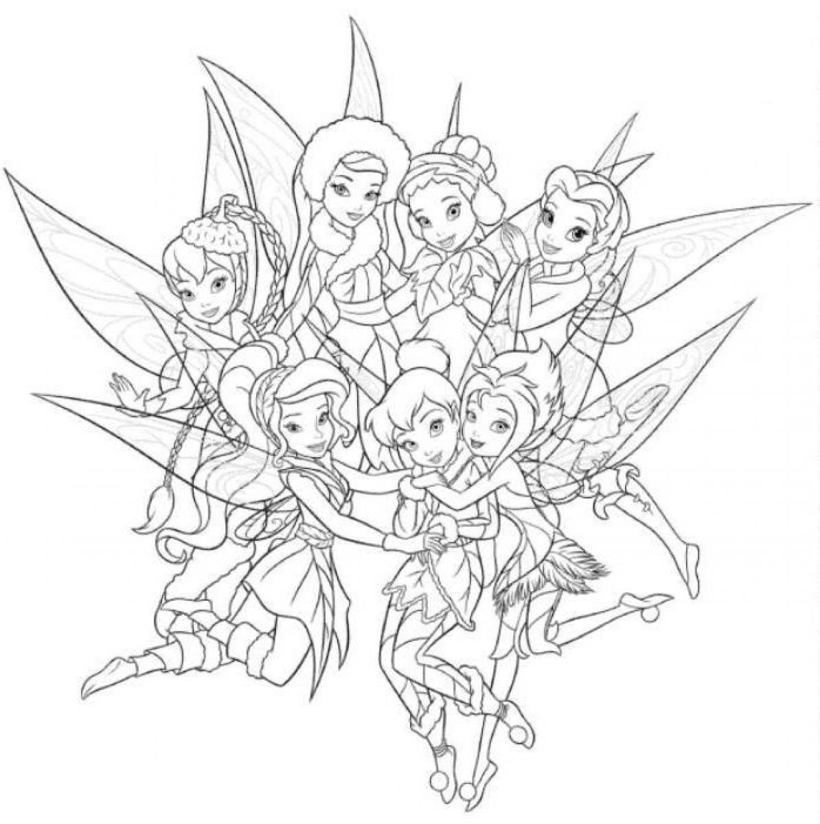 tinkerbell fairies colouring pages   Clip Art Library