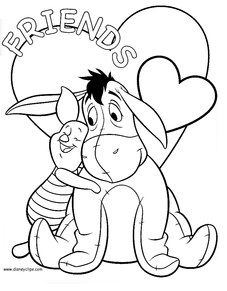 Disney Valentine Coloring Pages Free Printable