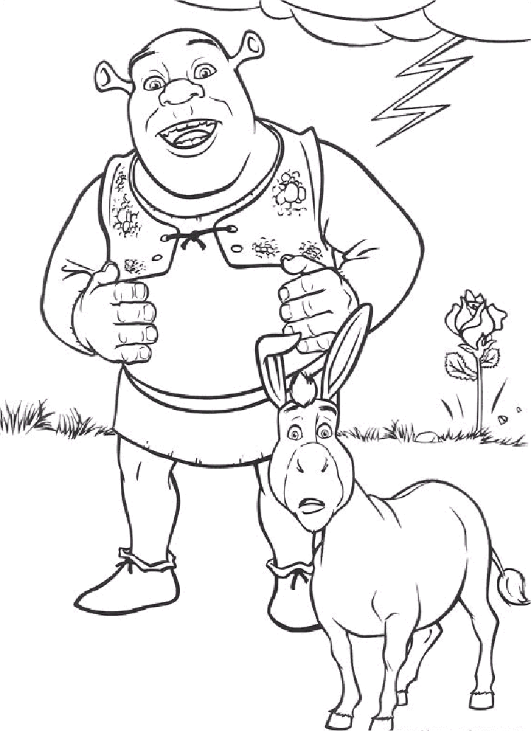 Featured image of post Shrek Coloring Pages Easy