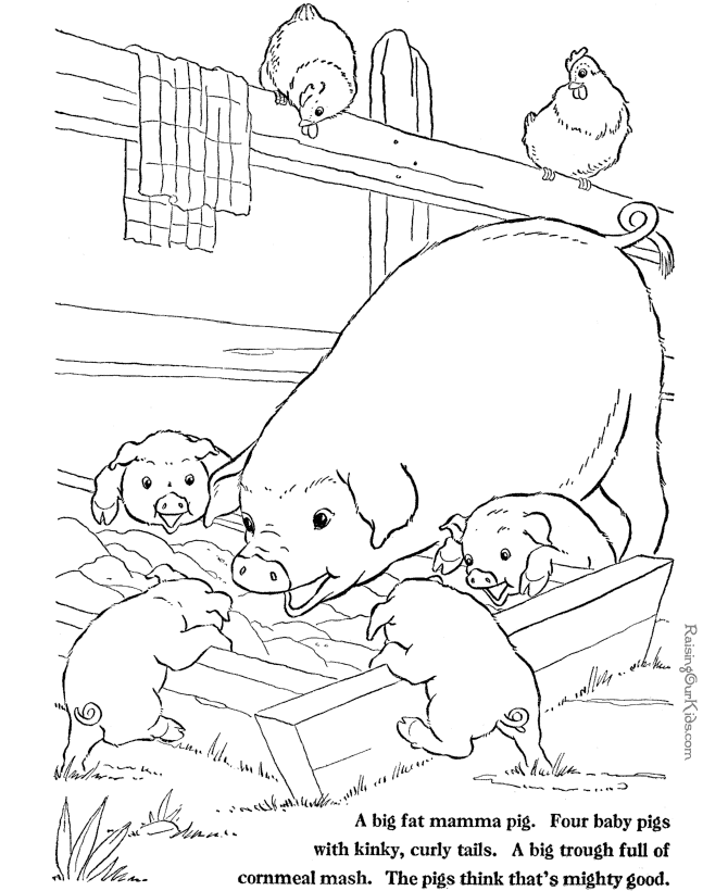 Free Farm Animal Coloring Pages, Download Free Farm Animal Coloring