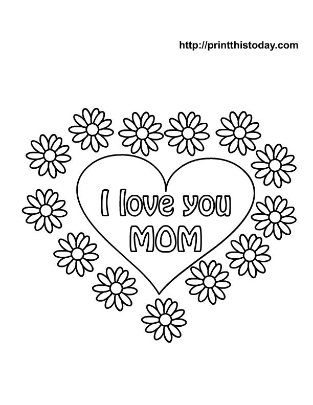 Free Mothers Day Coloring Pages (Printable)