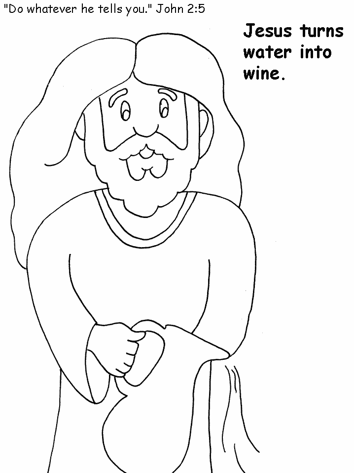 Marriage at Cana Coloring Pages