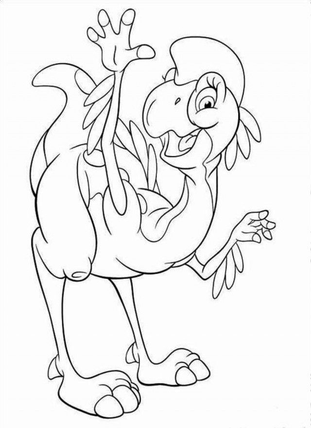 Land Before Time Funny Dino Coloring Page 