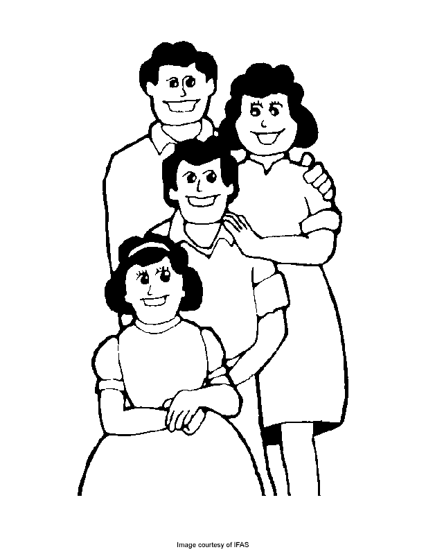 Happy Family 2 - Free| Coloring Pages for Kids 