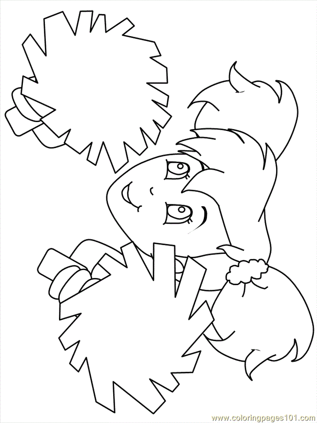 pages cheerleader sports football printable coloring page