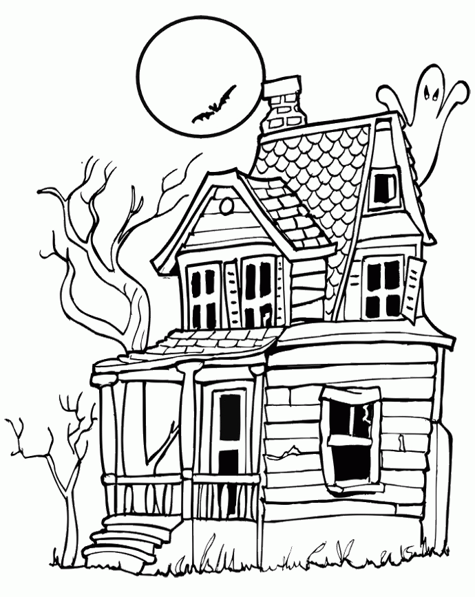 House-Halloween-Coloring-Pages