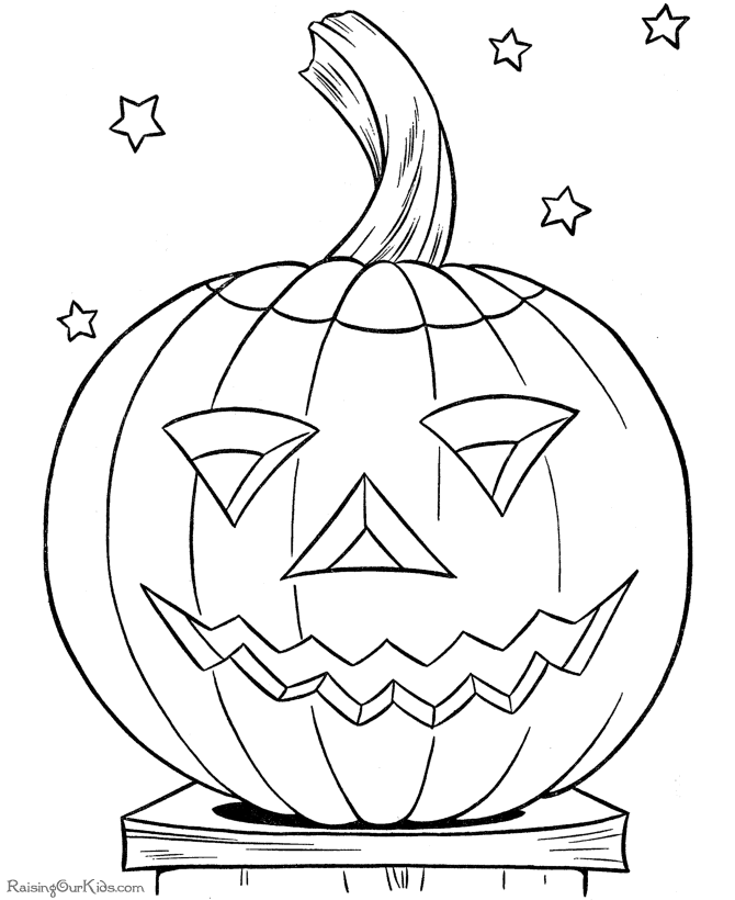 Halloween Pumpkin Coloring Pages - Wallpapers and Images