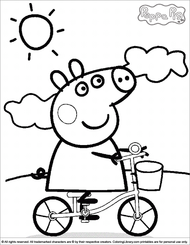 peppa pig coloring page back to peppa pig coloring | Free coloring