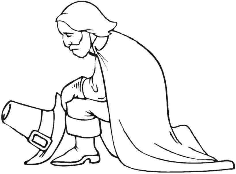 pilgrim boy and girl Colouring Pages