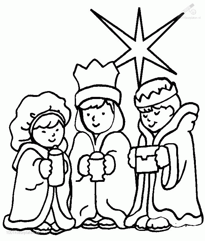 COLORINGPAGES : Christmas  Wisemen  Three Wise Men
