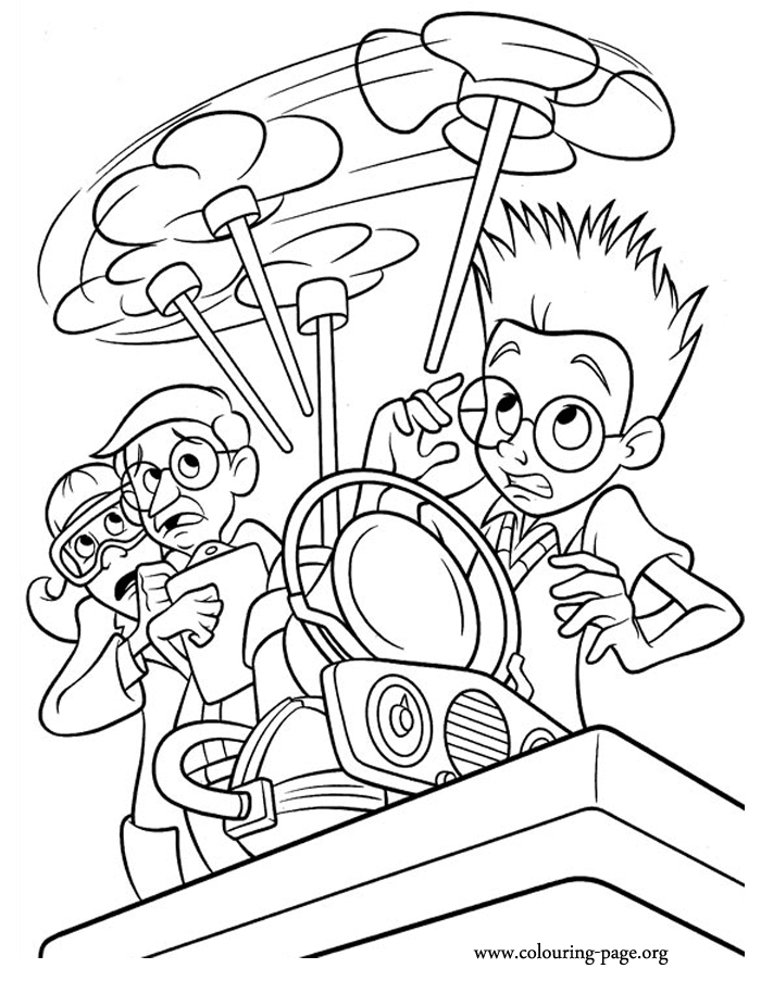 Meet the Robinsons - Memory Scanner malfunction coloring page