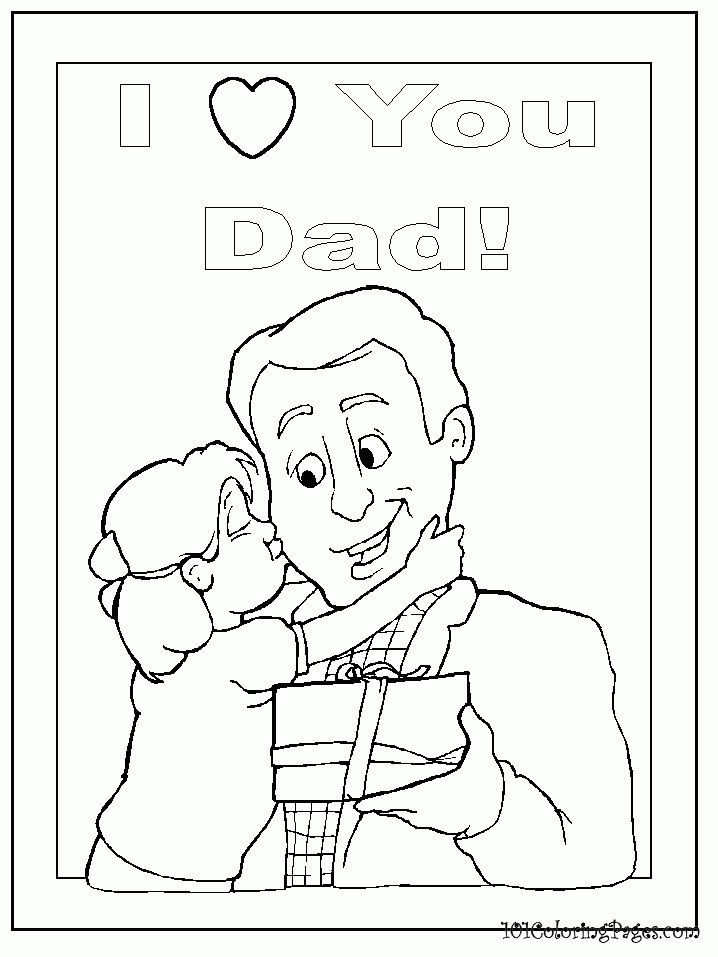 Love You Dad Coloring Page I Love You Dad Coloring Pages From
