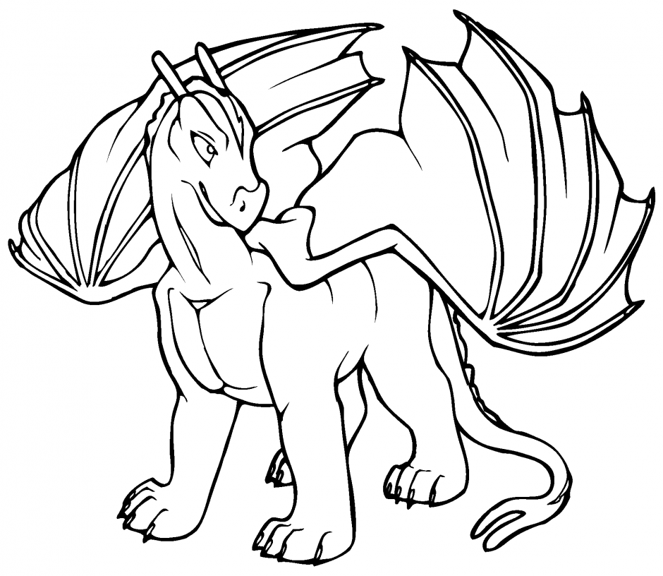 Coloring Pages Of Baby Dragons 