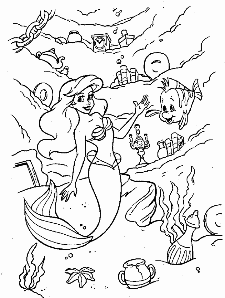 Search Results Ariel Coloring Pages Free