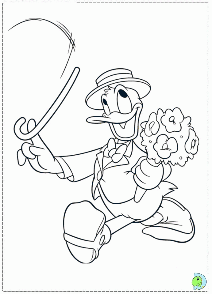 Donald Duck Coloring page |Clipart Library