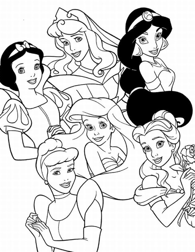 Coloring Page Disney Characters : Printable Coloring Book Sheet