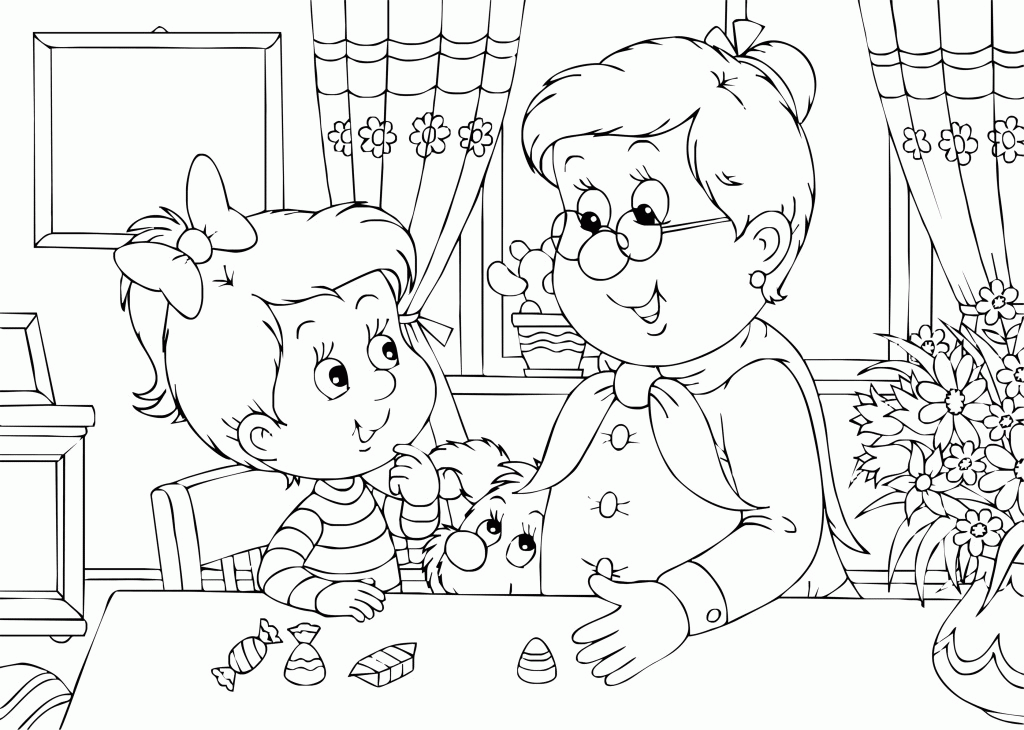 Grandparents Day Coloring Pages 