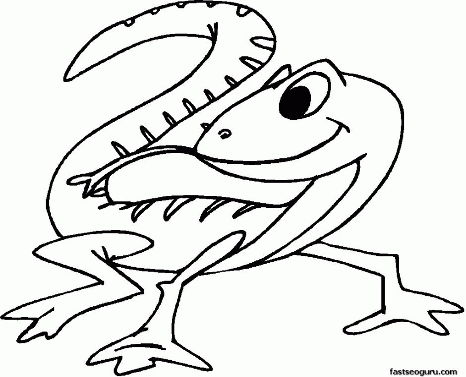 Gecko Coloring Pages Free| Coloring Pages for Kidspages