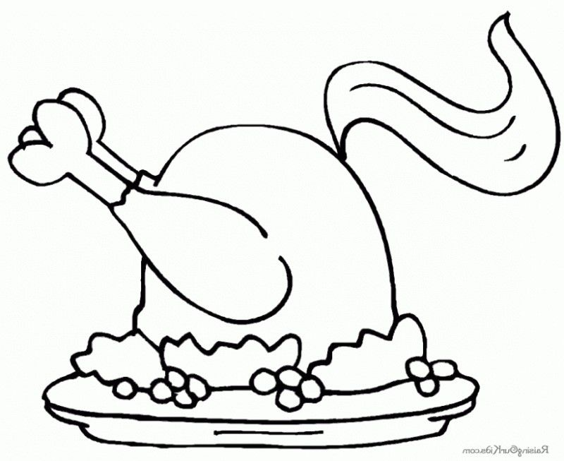 Steady Food Chicken Coloring Page 