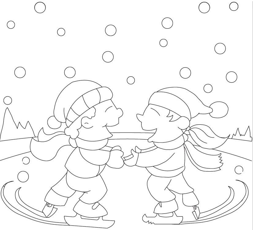 Winter Coloring Pages - Print Winter Pictures to Color