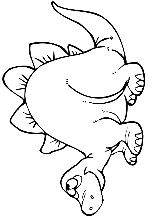 Cartoon Dinosaur Coloring Page | Free Printable Coloring Pages