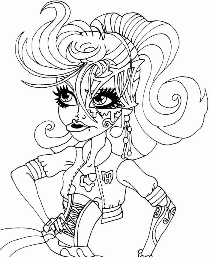 Face Of Operetta Monster High Coloring Pages - Monster High